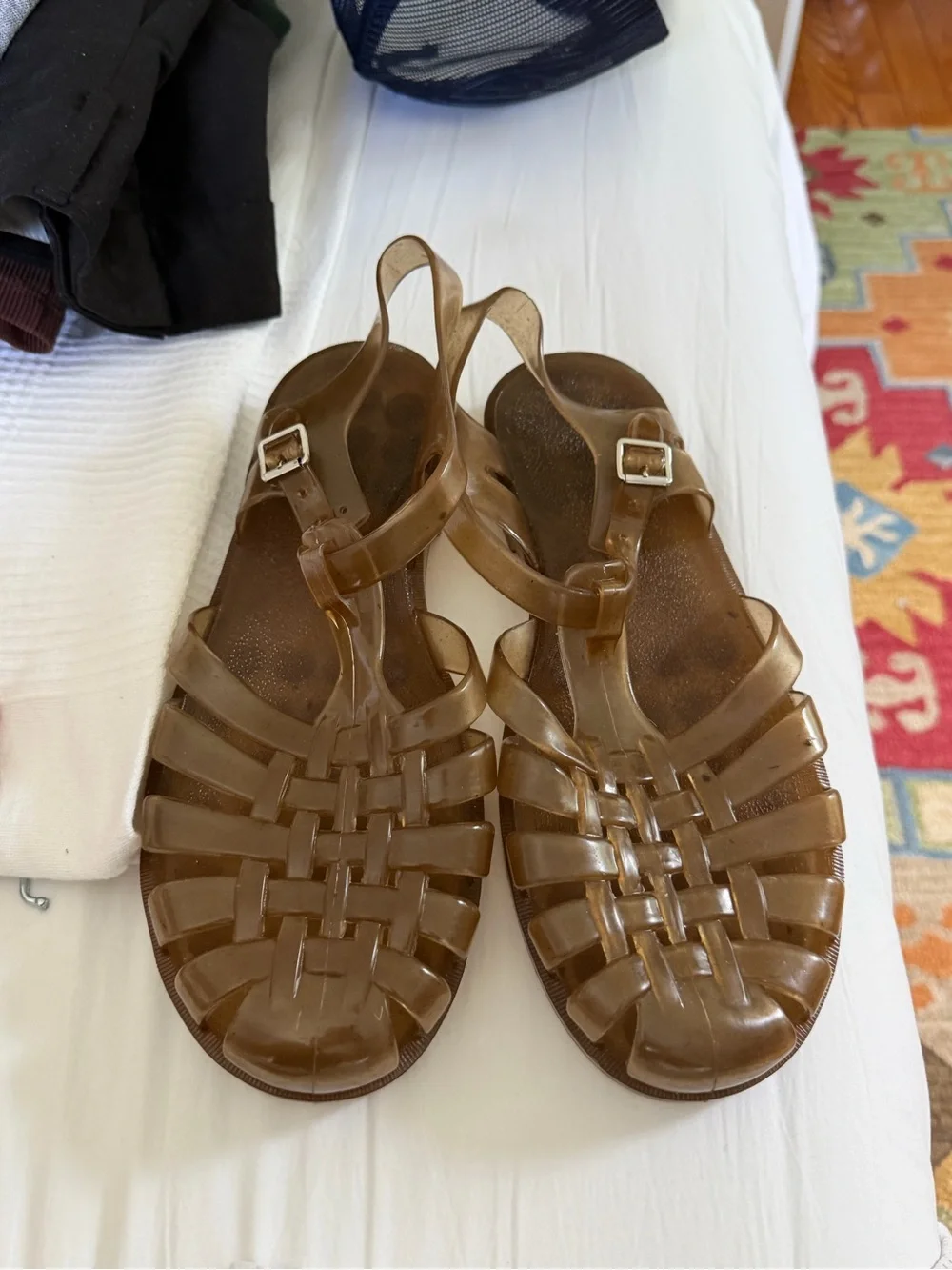 Plasticana Brown hemp Jelly Fisherman Sandals